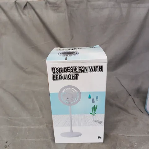 USB DESK FAN WITH LED LIGHT β BOXED