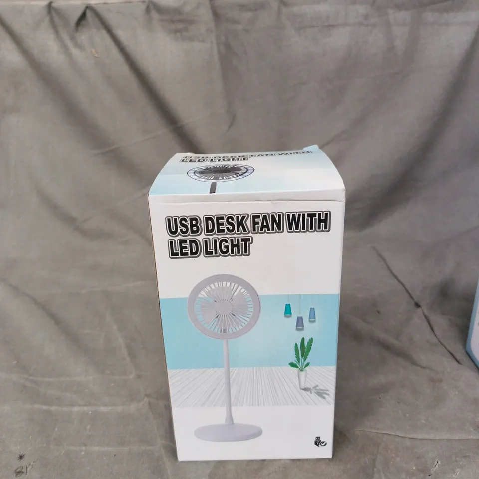 USB DESK FAN WITH LED LIGHT – BOXED
