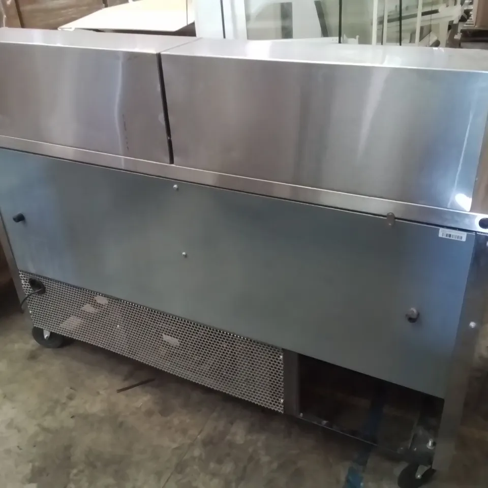 STAINLESS STEEL COMMERCIAL FRYER/SERVING CABINET 