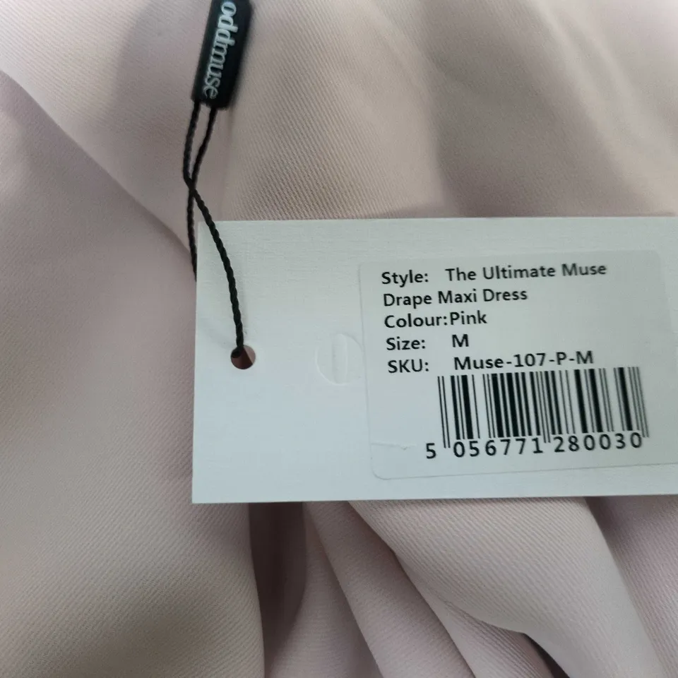 THE ULTIMATE MUSE DRAPE MAXI DRESS – PINK – SIZE S  (MUSE-107-P-M)