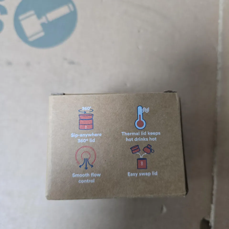 OCEAN BOTTLE BREW LID – SAHARA RED, 360° SIP (BOXED)