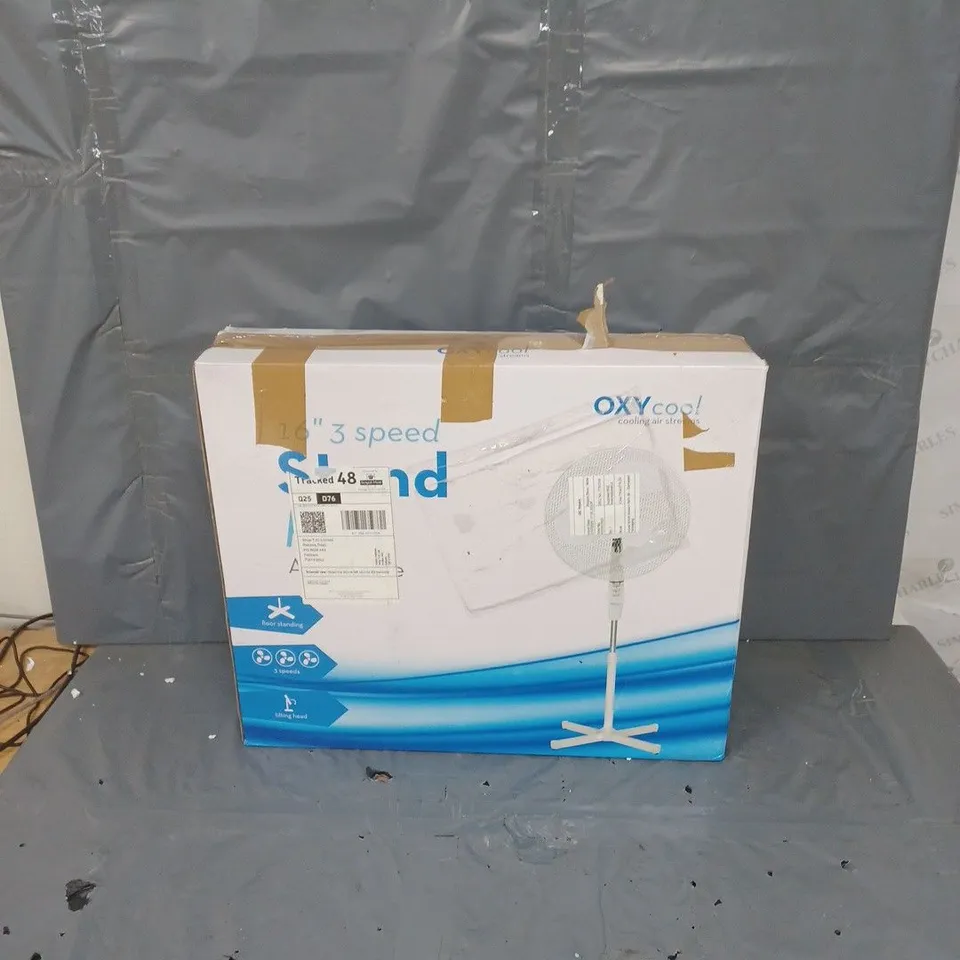 BOXED 16" 3 SPEED STAND FAN