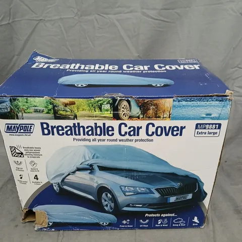 BOXED MAYPOLE BREATHABLE CAR COVER - XL