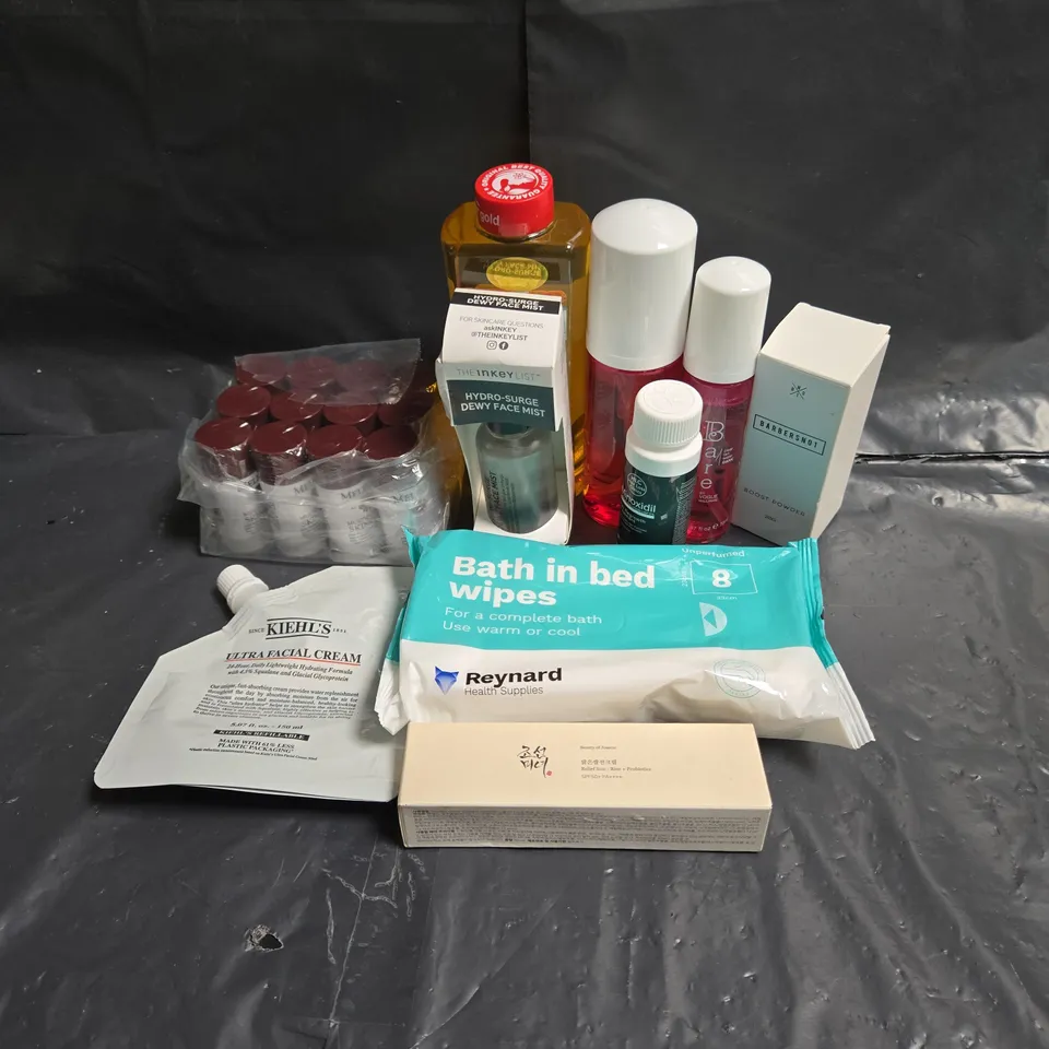 APPROXIMATEY 20 ASSORTED HEALTH AND BEAUTY PRODUCTS TO INCLUDE - BEAUTY OF JOSEON SPF 50 CREAM - KIEHL'S ULTRA FACIAL CREAM REFILL - THE INKEY LIST DEWY FACE MIST - ETC