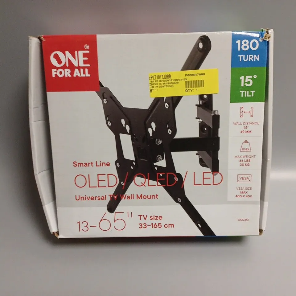 BOXED ONE FOR ALL UNIVERSAL TV WALL MOUNT 