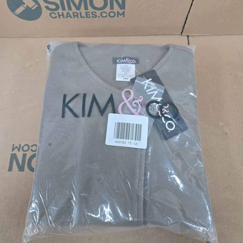 KIM & CO CASHMERE LOOK OVERSIZED PEA COAT - L/G