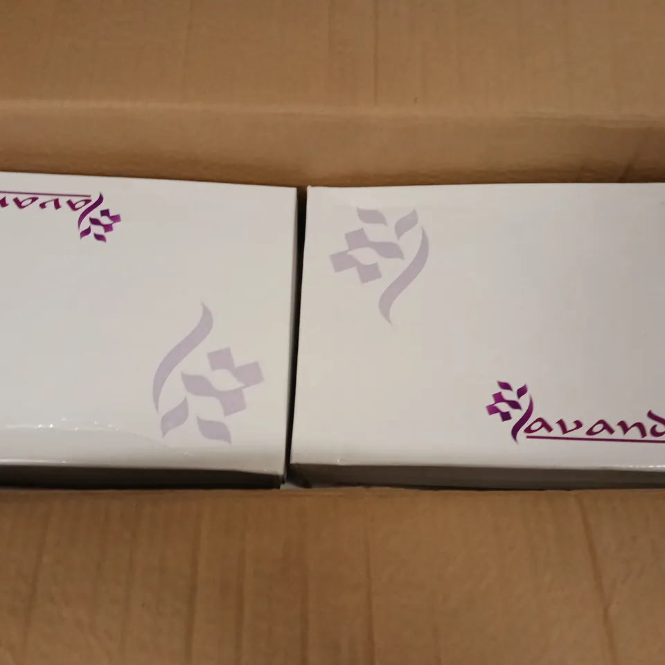 LOT OF 8 BOXED PAIRS OF LAVANDA HEELED SHOES IN KHAKI - VARIOUS SIZES