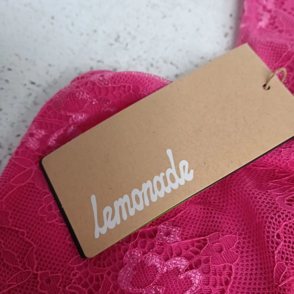 LEMONADE DARK PINK LACE FULL CUP BRA, UK SIZE 36