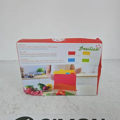 BASILICO SET OF 4 COLOUR-CODED CHOPPING BOARDS