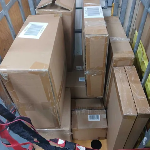 CAGE OF APPROXIMATELY 8 ASSORTED ITEMS TO INCLUDE - LOCKNLOCK STORAGE BOXES, EASIYO YOGURT, AND COASTAL CUSHIONS ETC. - COLLECTION ONLY