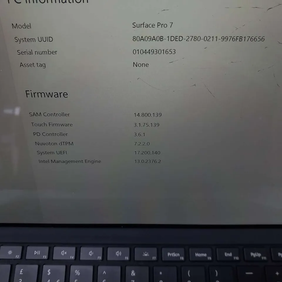 MICROSOFT SURFACE PRO 7 256GB 