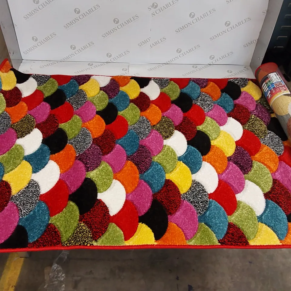 MILANO MULTI-COLOURED SCALES RUG // 80 X 150CM