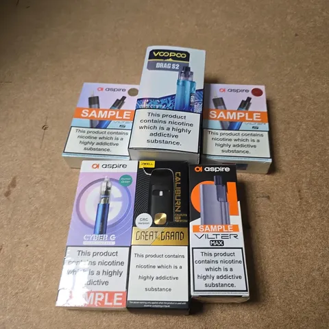 APPROXIMATELY 15 ASSORTED E-CIGARETTE PRODUCTS TO INCLUDE - ASPIRE, VOOPOO ETC