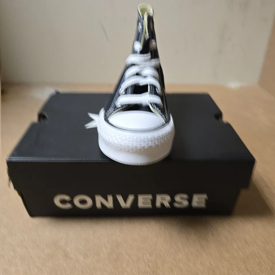 CONVERSE CHUCK TAYLOR ALL STAR HIGH-TOP SNEAKERS – BLACK, YOUTH 1.5