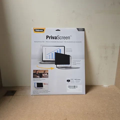 FELLOWES PRIVA SCREEN BLACKOUT PRIVACY FILTER 19.0" STANDARD SCREEN