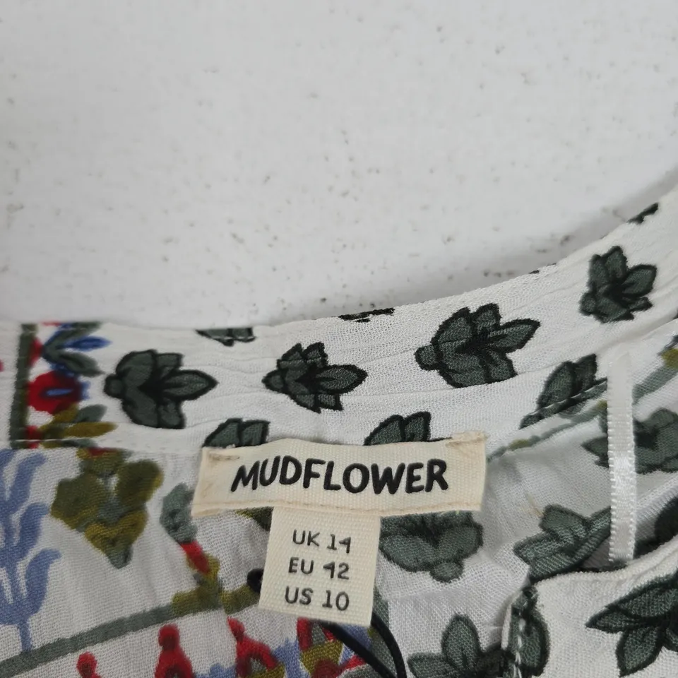 MUDFLOWER WOMEN'S FLORAL PRINT BLOUSE – UK 14 (EU 42)