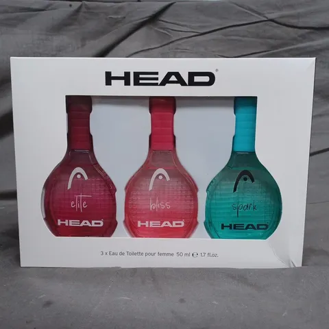 BOX OF APPROXIMATELY 6 HEAD 3X EAU DE TOILETTE POUR FEMME 50ML