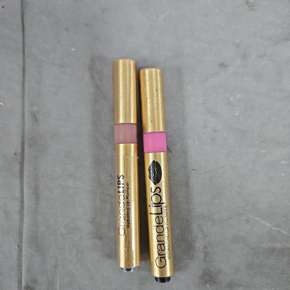 GRANDE LIPS HYDRATING LIP PLUMPER – 2 X GOLD-TUBE LIP PLUMPERS (GRANDE COSMETICS)