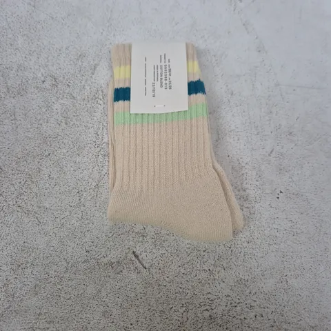 ARKET COTTON BLEND SOCKS, STRIPE KNIT – UK 6-8 (EUR 39/41)