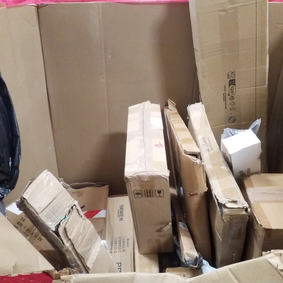 PALLET CONTAINING ASSORTED PRODUCTS INCLUDING PULL OUT DRAWER, SLOW JUICER, ELECTRIC FRYER, FOLDING WAGON & PET PLAYPEN 