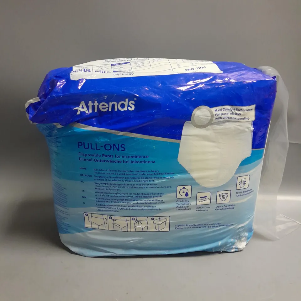 PACK OF 16 ATTENDS PULL ON INCONTINENCE PANTS UNISEX XL