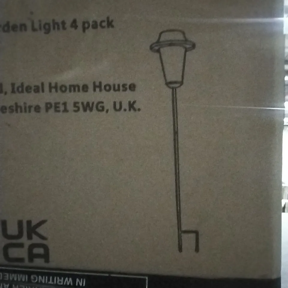 BOXED DECORATIVE FLOWER SOLAR GARDEN LIGHT PACK 4