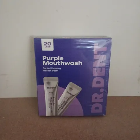 BOXED AND SEALED DR.DENT PURPLE MOUTHWASH (20 USES)