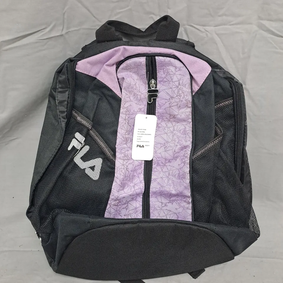 FILA BACKPACK IN BLACK/PURPLE
