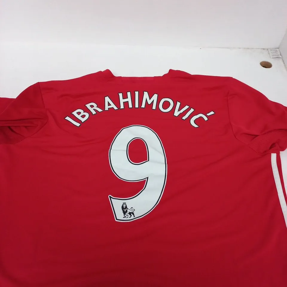MANCHESTER UNITED FC ADIDAS SHIRT – IBRAHIMOVIĆ 9 (CLIMACOOL) LARGE