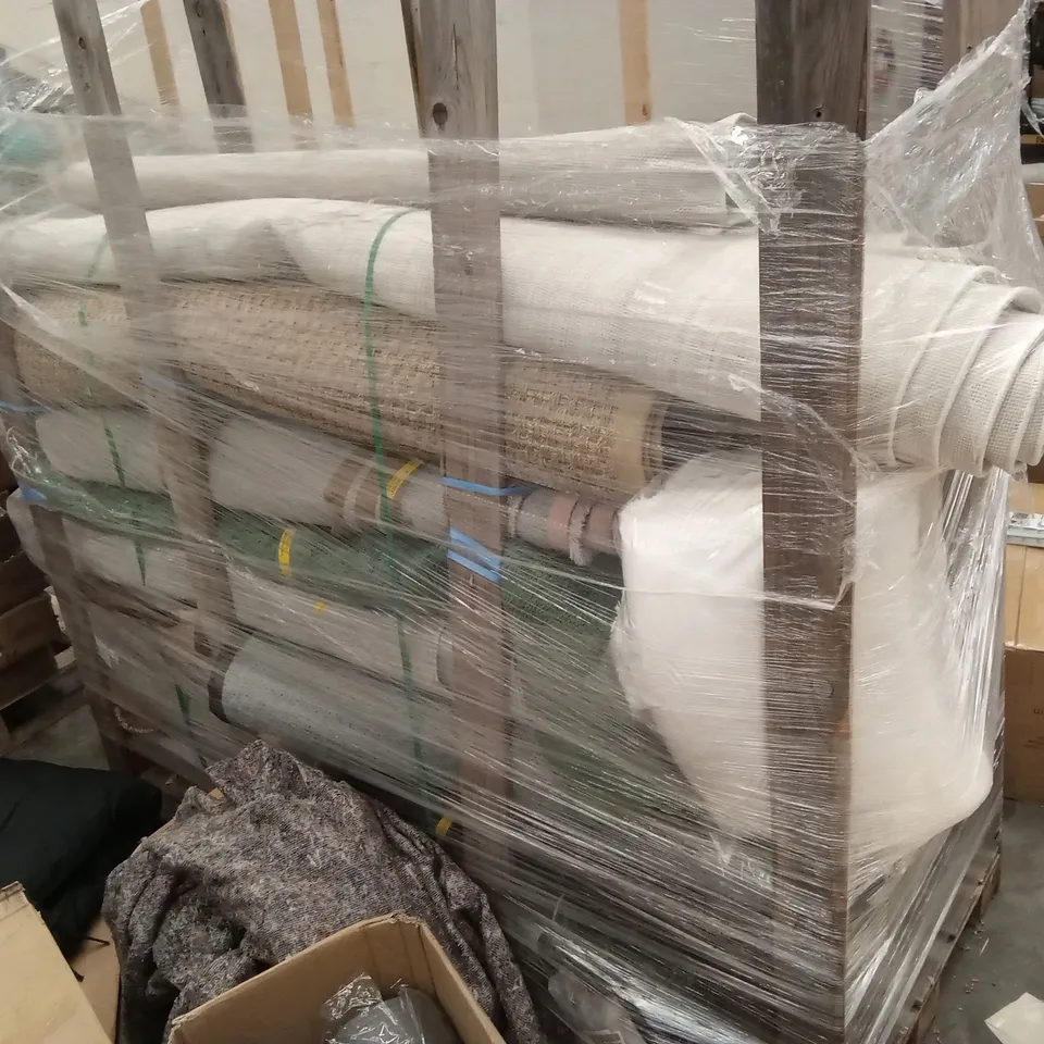 PALLET TO CONTAIN A LARGE QUANTITY OF DESIGNER AREA RUGS