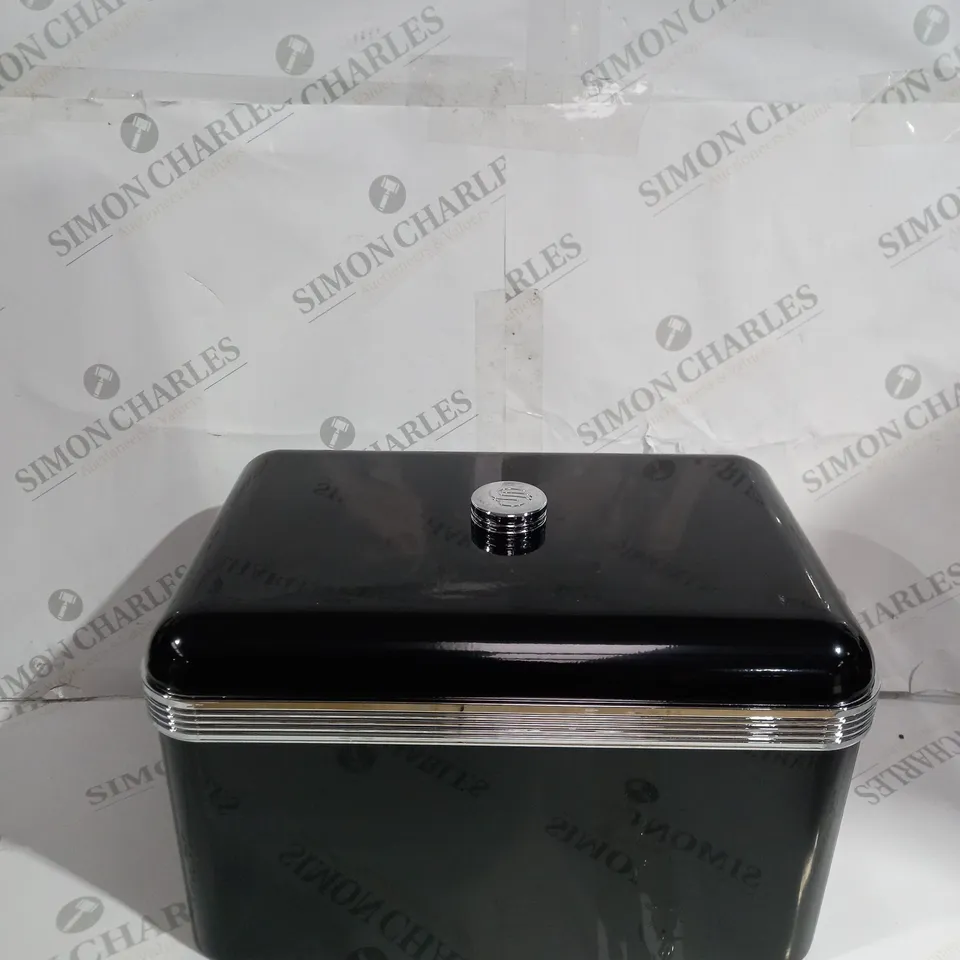 SWAN RETRO BLACK BREAD BIN