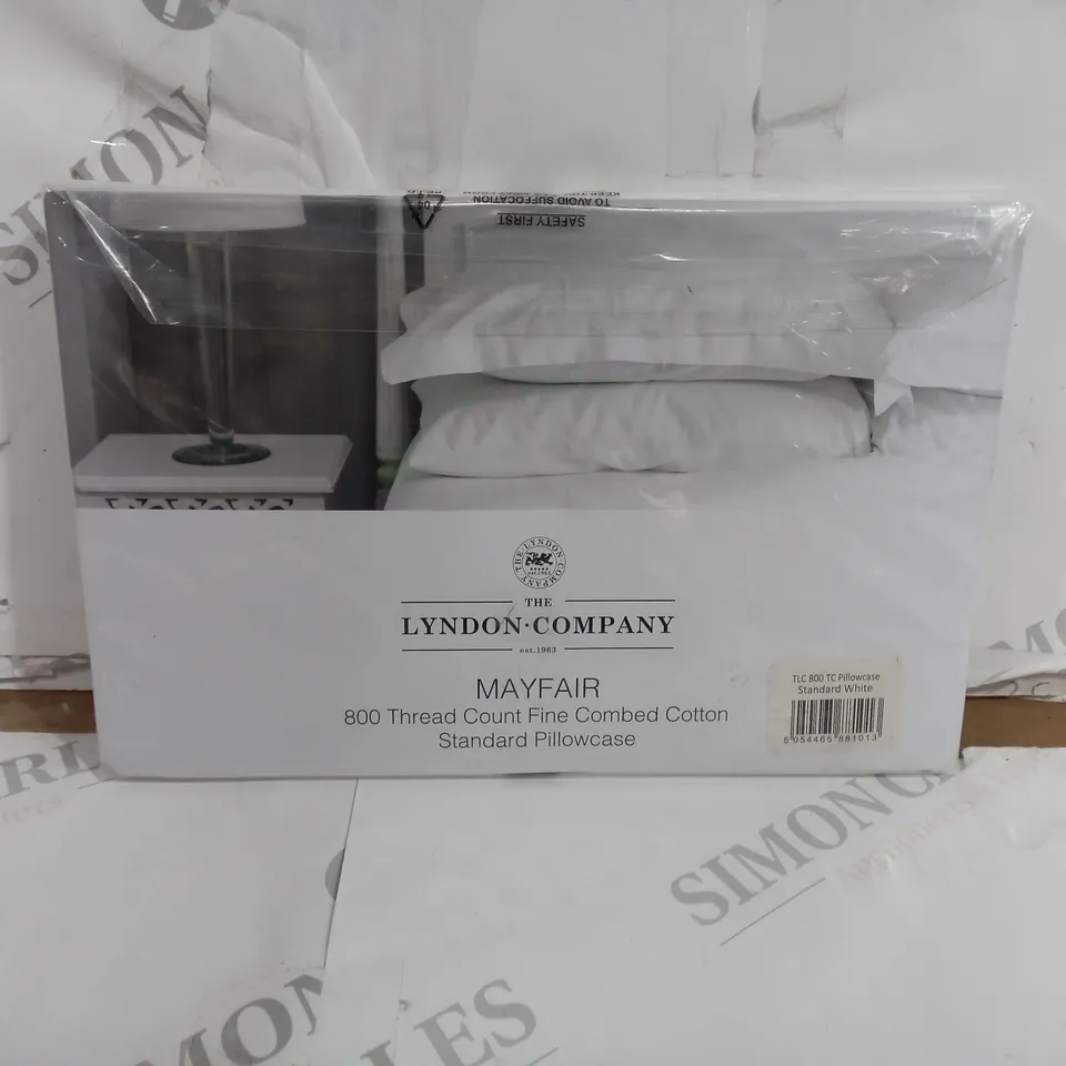 THE LONDON COMPANY 800 THREAD COUNT FINE COMBED COTTON STANDARD PILLOWCASE