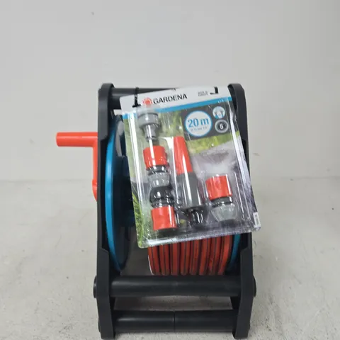 GARDENA HOSE REEL WITH 20M HOSE – BLUE