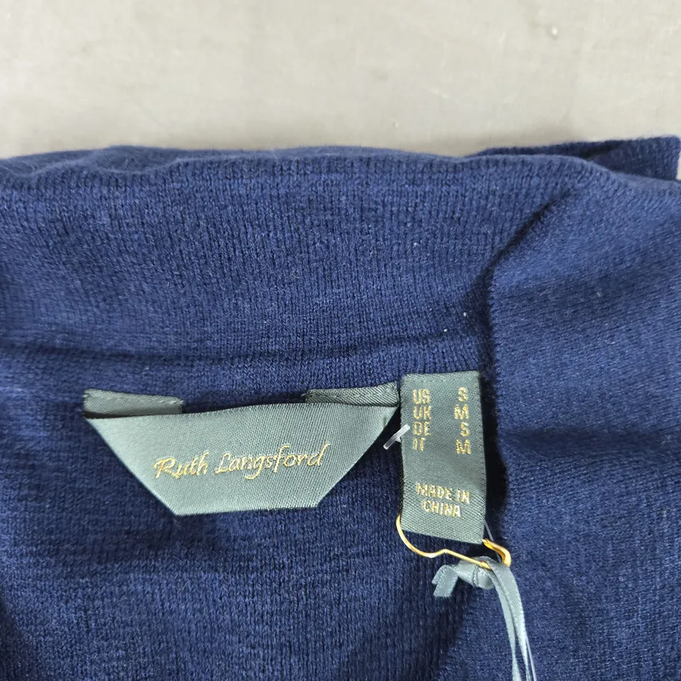 RUTH LANGSFORD NAVY KNIT JUMPER– UK SIZE S (US S)