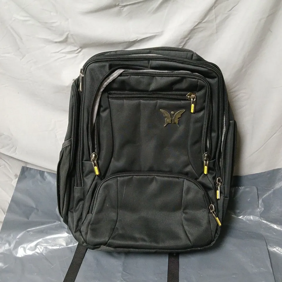 LOUPIN BLACK RUCK SACK WITH LAPTOP COMPARTMENT 