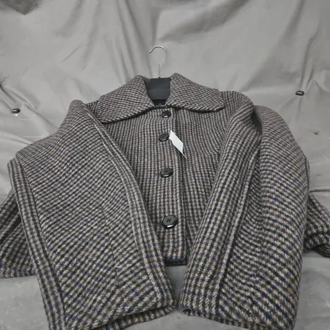 MANGO WOMEN'S WOOL COAT, HOUNDSTOOTH, SIZE L (EU/US)