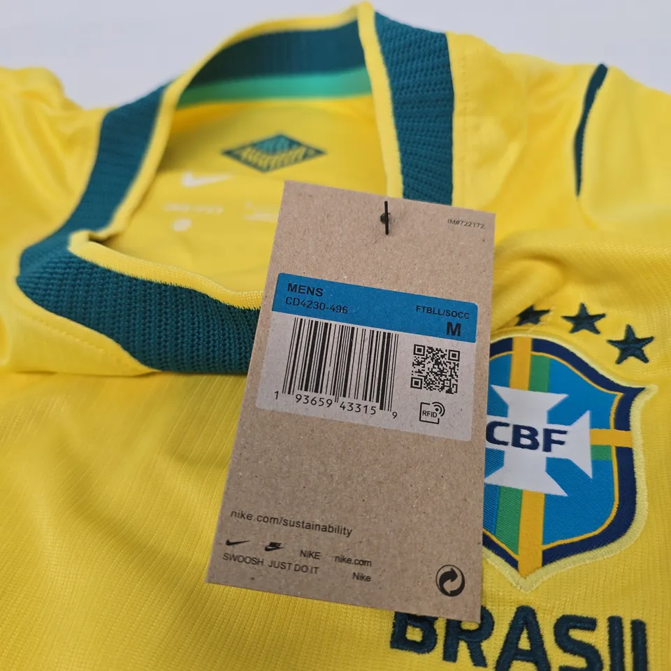 NIKE BRAZIL NATIONAL TEAM FOOTBALL JERSEY – YELLOW, MEN'S M
