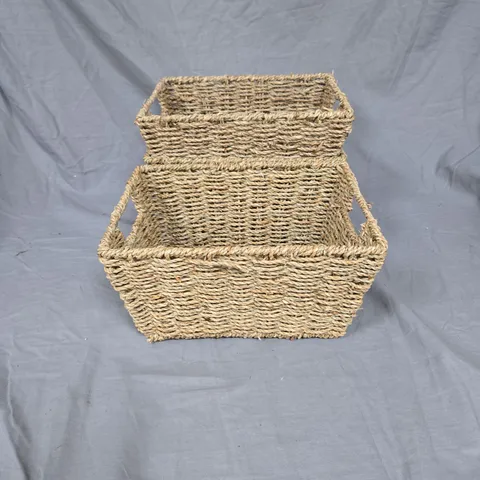 MASON AND WHITE 3 X NATURAL SEAGRASS STORAGE BASKET