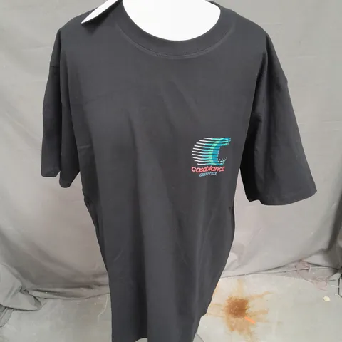 CASABLANCA PRINTED TSHIRT IN BLACK SIZE L