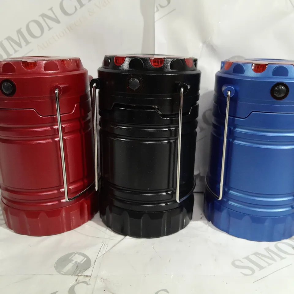 BOXED SECUREBRITE SET OF 3 POP-UP LANTERNS WITH FLASHLIGHT AND EMERGENCY FLASH