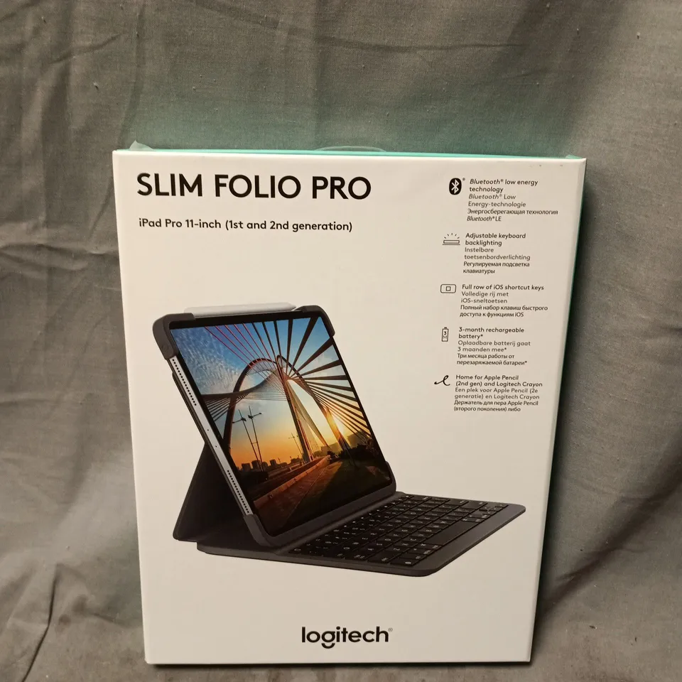 BOXED LOGITECH SLIM FOLIO PRO IPAD PRO 11" TABLET KEYBOARD 