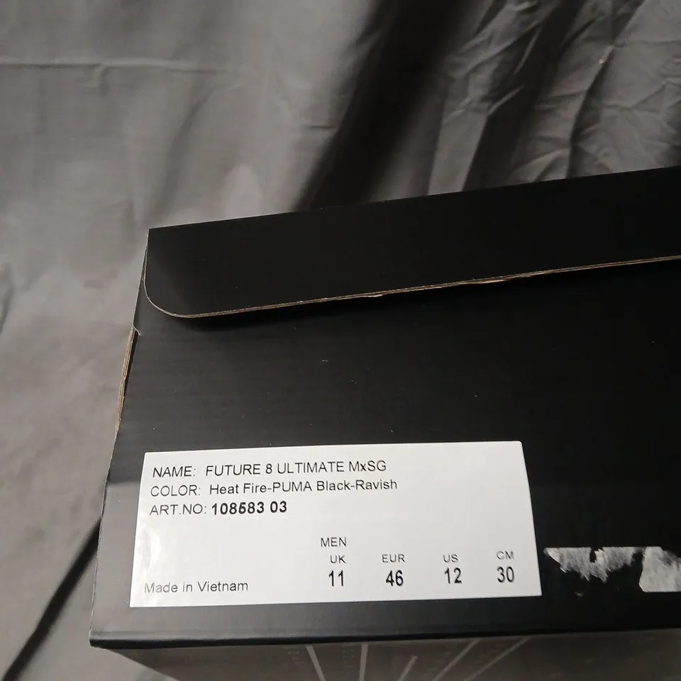 PUMA FUTURE 8 ULTIMATE MXSG FOOTBALL BOOTS – MEN'S UK 11 (EU 46) – HEAT FIRE ORANGE