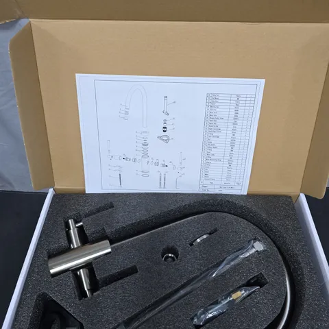 CHROME KITCHEN TAP WITH INSTALLATION KIT – BOXED (VERIFY MODEL)