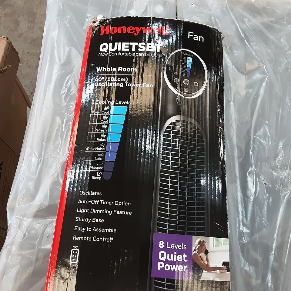 BOXED QUITE SET 101.6 CM OSCILLATING TOWER FAN 