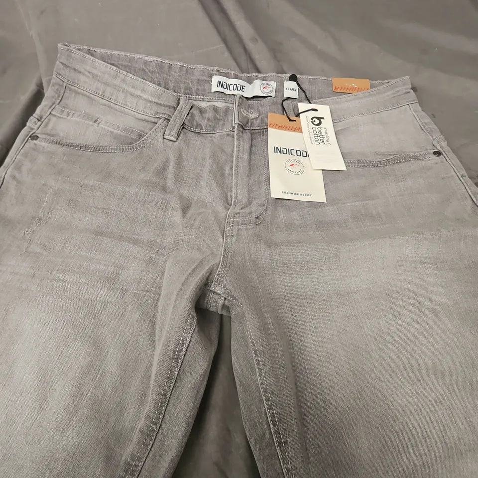INDICODE JEAN SHORTS – GREY DENIM, MEN’S, SIZE XL