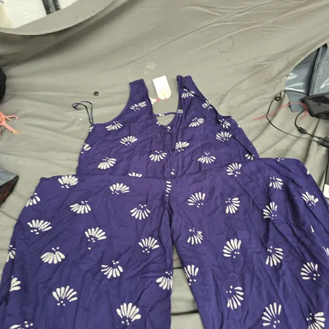 MONSOON BEACH NAVY PRINTED OVERALL – SIZE LARGE
