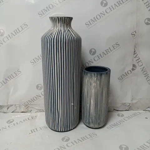 SET OF STRIPED VASES
