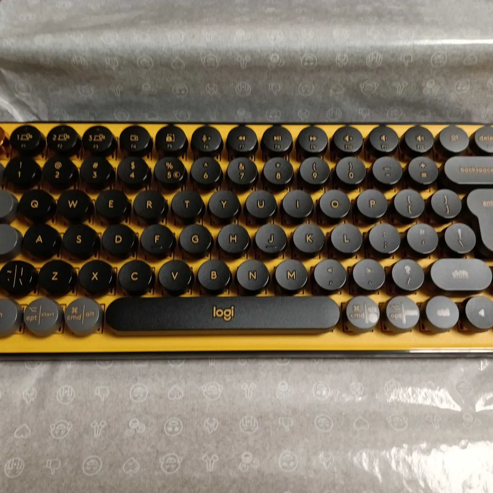 LOGITECH POP KEYS MECHANICAL WIRELESS KEYBOARD – YELLOW/BLACK COLOURWAY