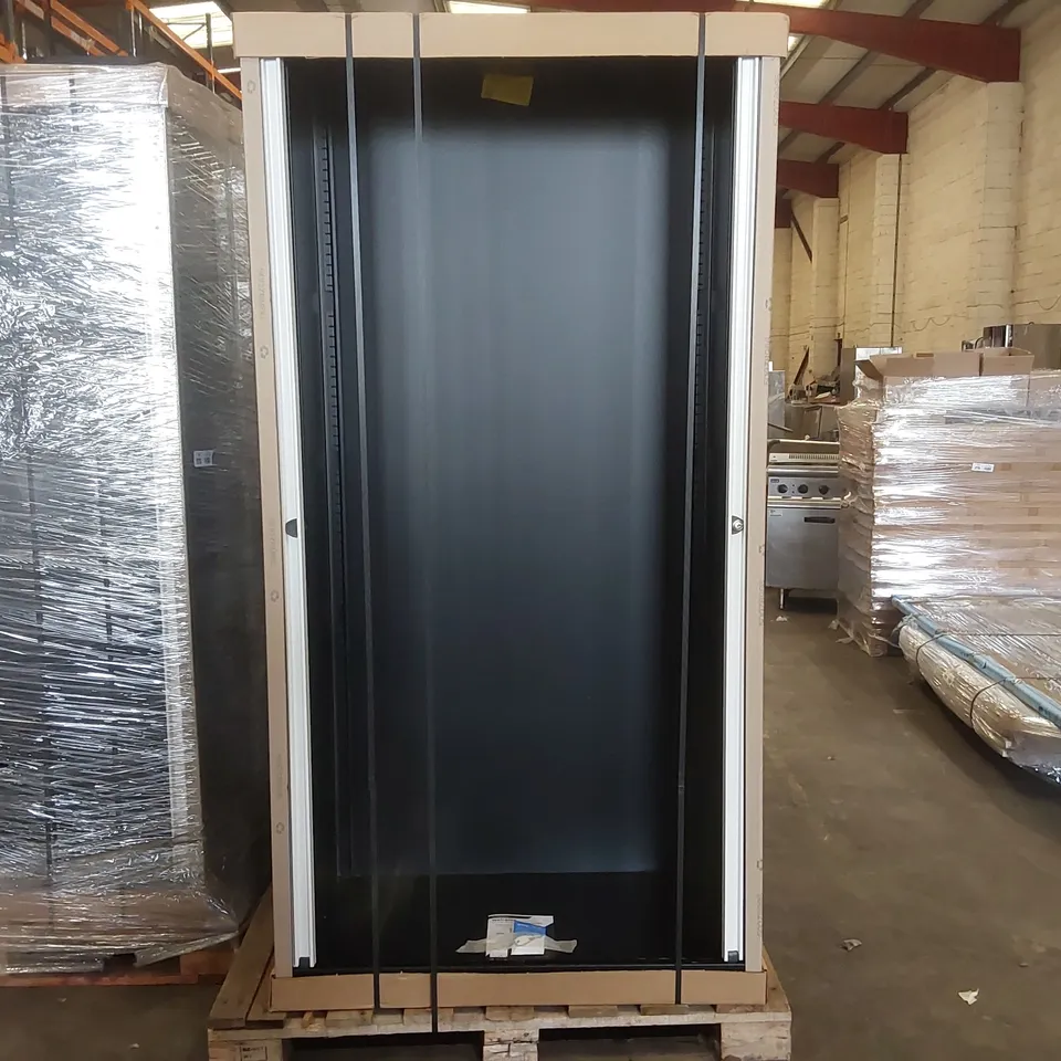 BRAND NEW BISLEY ESSENTIALS 2 DOOR TAMBOUR CUPBOARD - BLACK