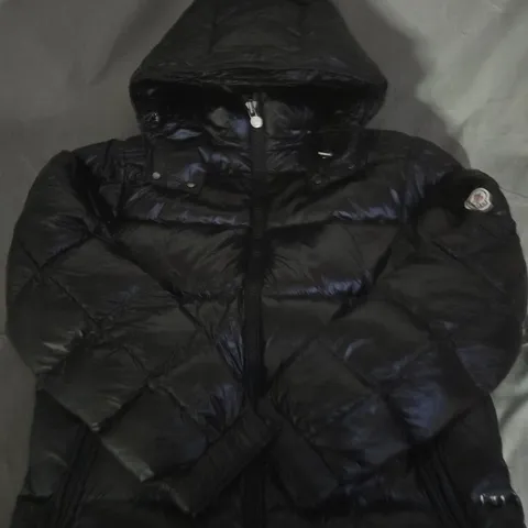 MONCLER BLACK QUILTED DOWN JACKET WITH HOOD - SIZE UNSPECIFIED